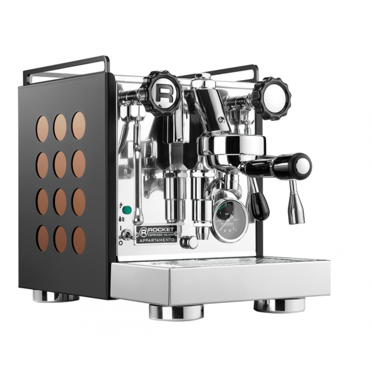 Macchina per caffè espresso Rocket Appartamento Nera in rame